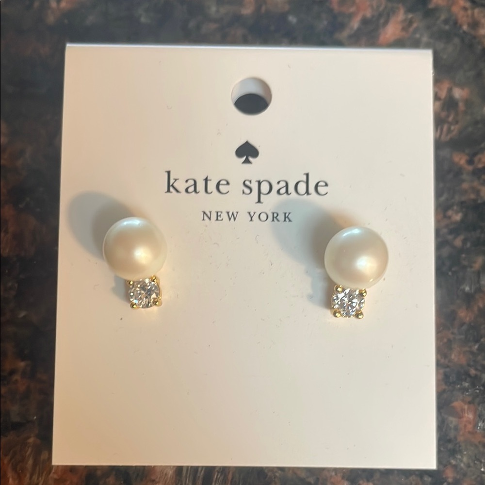 Kate Spade Pearl and Crystal Stud Earrings